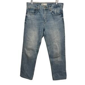 Zara Jeans The Truth Slim Size 8 Light Wash Straight Leg High Waist
